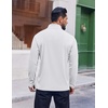 image:imageCOOFANDY Mens Quarter Zip Pullover Shirts Long Sleeve Sun Protection UPF 50 Rash Guard Athletic Golf Running ShirtWhite