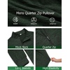 image:imageCOOFANDY Mens Quarter Zip Shirts Workout Fleece Lined Lightweight Long Sleeve Pullover SweatshirtsArmy Green