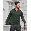 image:imageCOOFANDY Mens Quarter Zip Shirts Workout Fleece Lined Lightweight Long Sleeve Pullover SweatshirtsArmy Green