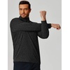 image:imageCOOFANDY Mens Quarter Zip Shirts Workout Fleece Lined Lightweight Long Sleeve Pullover SweatshirtsBlack