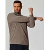 image:imageCOOFANDY Mens Quarter Zip Shirts Workout Fleece Lined Lightweight Long Sleeve Pullover SweatshirtsBrown