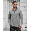 image:imageCOOFANDY Mens Quarter Zip Shirts Workout Fleece Lined Lightweight Long Sleeve Pullover SweatshirtsDark Grey