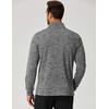 image:imageCOOFANDY Mens Quarter Zip Shirts Workout Fleece Lined Lightweight Long Sleeve Pullover SweatshirtsDark Grey