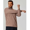 image:imageCOOFANDY Mens Quarter Zip Shirts Workout Fleece Lined Lightweight Long Sleeve Pullover SweatshirtsLight Brown