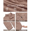 image:imageCOOFANDY Mens Quarter Zip Shirts Workout Fleece Lined Lightweight Long Sleeve Pullover SweatshirtsLight Brown