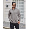 image:imageCOOFANDY Mens Quarter Zip Shirts Workout Fleece Lined Lightweight Long Sleeve Pullover SweatshirtsLight Grey