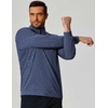 image:imageCOOFANDY Mens Quarter Zip Shirts Workout Fleece Lined Lightweight Long Sleeve Pullover SweatshirtsNavy Blue