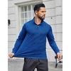 image:imageCOOFANDY Mens Quarter Zip Shirts Workout Fleece Lined Lightweight Long Sleeve Pullover SweatshirtsSky Blue