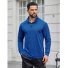 image:imageCOOFANDY Mens Quarter Zip Shirts Workout Fleece Lined Lightweight Long Sleeve Pullover SweatshirtsSky Blue