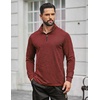 image:imageCOOFANDY Mens Quarter Zip Shirts Workout Fleece Lined Lightweight Long Sleeve Pullover SweatshirtsWine Red