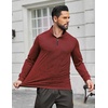 image:imageCOOFANDY Mens Quarter Zip Shirts Workout Fleece Lined Lightweight Long Sleeve Pullover SweatshirtsWine Red