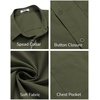 image:imageCOOFANDY Mens Short Sleeve Casual Button Down Shirts Summer Untucked Dress Shirts with PocketArmy Green