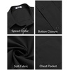 image:imageCOOFANDY Mens Short Sleeve Casual Button Down Shirts Summer Untucked Dress Shirts with PocketBlack