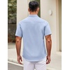 image:imageCOOFANDY Mens Short Sleeve Casual Button Down Shirts Summer Untucked Dress Shirts with PocketBlack Dotblue