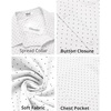 image:imageCOOFANDY Mens Short Sleeve Casual Button Down Shirts Summer Untucked Dress Shirts with PocketBlack Dotwhite