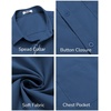 image:imageCOOFANDY Mens Short Sleeve Casual Button Down Shirts Summer Untucked Dress Shirts with PocketBlue