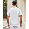 image:imageCOOFANDY Mens Short Sleeve Casual Button Down Shirts Summer Untucked Dress Shirts with PocketBlue Dotwhite