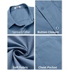 image:imageCOOFANDY Mens Short Sleeve Casual Button Down Shirts Summer Untucked Dress Shirts with PocketCaptain Blue