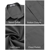 image:imageCOOFANDY Mens Short Sleeve Casual Button Down Shirts Summer Untucked Dress Shirts with PocketDark Grey