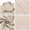image:imageCOOFANDY Mens Short Sleeve Casual Button Down Shirts Summer Untucked Dress Shirts with PocketKhaki
