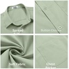 image:imageCOOFANDY Mens Short Sleeve Casual Button Down Shirts Summer Untucked Dress Shirts with PocketLight Green
