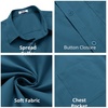 image:imageCOOFANDY Mens Short Sleeve Casual Button Down Shirts Summer Untucked Dress Shirts with PocketMidnight Blue