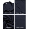 image:imageCOOFANDY Mens Short Sleeve Casual Button Down Shirts Summer Untucked Dress Shirts with PocketNavy Blue
