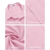 image:imageCOOFANDY Mens Short Sleeve Casual Button Down Shirts Summer Untucked Dress Shirts with PocketPink