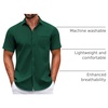 image:imageCOOFANDY Mens Short Sleeve Casual Button Down Shirts Summer Untucked Dress Shirts with PocketPonderosa Pine