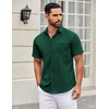 image:imageCOOFANDY Mens Short Sleeve Casual Button Down Shirts Summer Untucked Dress Shirts with PocketPonderosa Pine