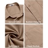 image:imageCOOFANDY Mens Short Sleeve Casual Button Down Shirts Summer Untucked Dress Shirts with PocketSesame