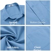 image:imageCOOFANDY Mens Short Sleeve Casual Button Down Shirts Summer Untucked Dress Shirts with PocketSky Blue