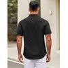 image:imageCOOFANDY Mens Short Sleeve Casual Button Down Shirts Summer Untucked Dress Shirts with PocketWhite Dotblack