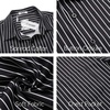 image:imageCOOFANDY Mens Short Sleeve Casual Button Down Shirts Summer Untucked Dress Shirts with PocketWhite Stripeblack
