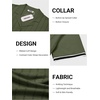 image:imageCOOFANDY Mens Short Sleeve Knit Shirt Casual Button Down Shirt Vintage Striped Knitted Golf Beach TopsArmy Green