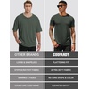 image:imageCOOFANDY Mens Short Sleeve TShirts Crew Neck Casual Summer T Shirts 13 Pack Basic Tee ShirtAdark Army Green 1 Pack