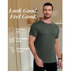 image:imageCOOFANDY Mens Short Sleeve TShirts Crew Neck Casual Summer T Shirts 13 Pack Basic Tee ShirtAdark Army Green 1 Pack