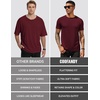 image:imageCOOFANDY Mens Short Sleeve TShirts Crew Neck Casual Summer T Shirts 13 Pack Basic Tee ShirtAdark Red 1pack