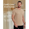 image:imageCOOFANDY Mens Short Sleeve TShirts Crew Neck Casual Summer T Shirts 13 Pack Basic Tee ShirtAkhaki 1pack
