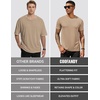 image:imageCOOFANDY Mens Short Sleeve TShirts Crew Neck Casual Summer T Shirts 13 Pack Basic Tee ShirtAkhaki 1pack