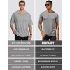image:imageCOOFANDY Mens Short Sleeve TShirts Crew Neck Casual Summer T Shirts 13 Pack Basic Tee ShirtC BlackDark GreyKhaki 3 Pack