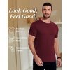 image:imageCOOFANDY Mens Short Sleeve TShirts Crew Neck Casual Summer T Shirts 13 Pack Basic Tee ShirtC BlackDark GreyWine Red 3 Pack