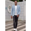 image:imageCOOFANDY Mens Smart Wash Blazer Regular Fit Cotton Sport Coat Casual Suit JacketBlue