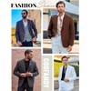 image:imageCOOFANDY Mens Smart Wash Blazer Regular Fit Cotton Sport Coat Casual Suit JacketBlue