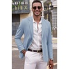 image:imageCOOFANDY Mens Smart Wash Blazer Regular Fit Cotton Sport Coat Casual Suit JacketBlue