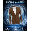 image:imageCOOFANDY Mens Smart Wash Blazer Regular Fit Cotton Sport Coat Casual Suit JacketBrown