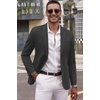 image:imageCOOFANDY Mens Smart Wash Blazer Regular Fit Cotton Sport Coat Casual Suit JacketDark Grey
