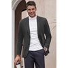 image:imageCOOFANDY Mens Smart Wash Blazer Regular Fit Cotton Sport Coat Casual Suit JacketDark Grey