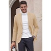 image:imageCOOFANDY Mens Smart Wash Blazer Regular Fit Cotton Sport Coat Casual Suit JacketKhaki