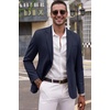 image:imageCOOFANDY Mens Smart Wash Blazer Regular Fit Cotton Sport Coat Casual Suit JacketNavy Blue